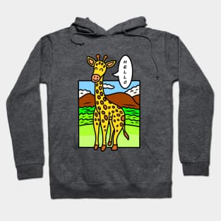 Funny cartoon giraffe Hoodie